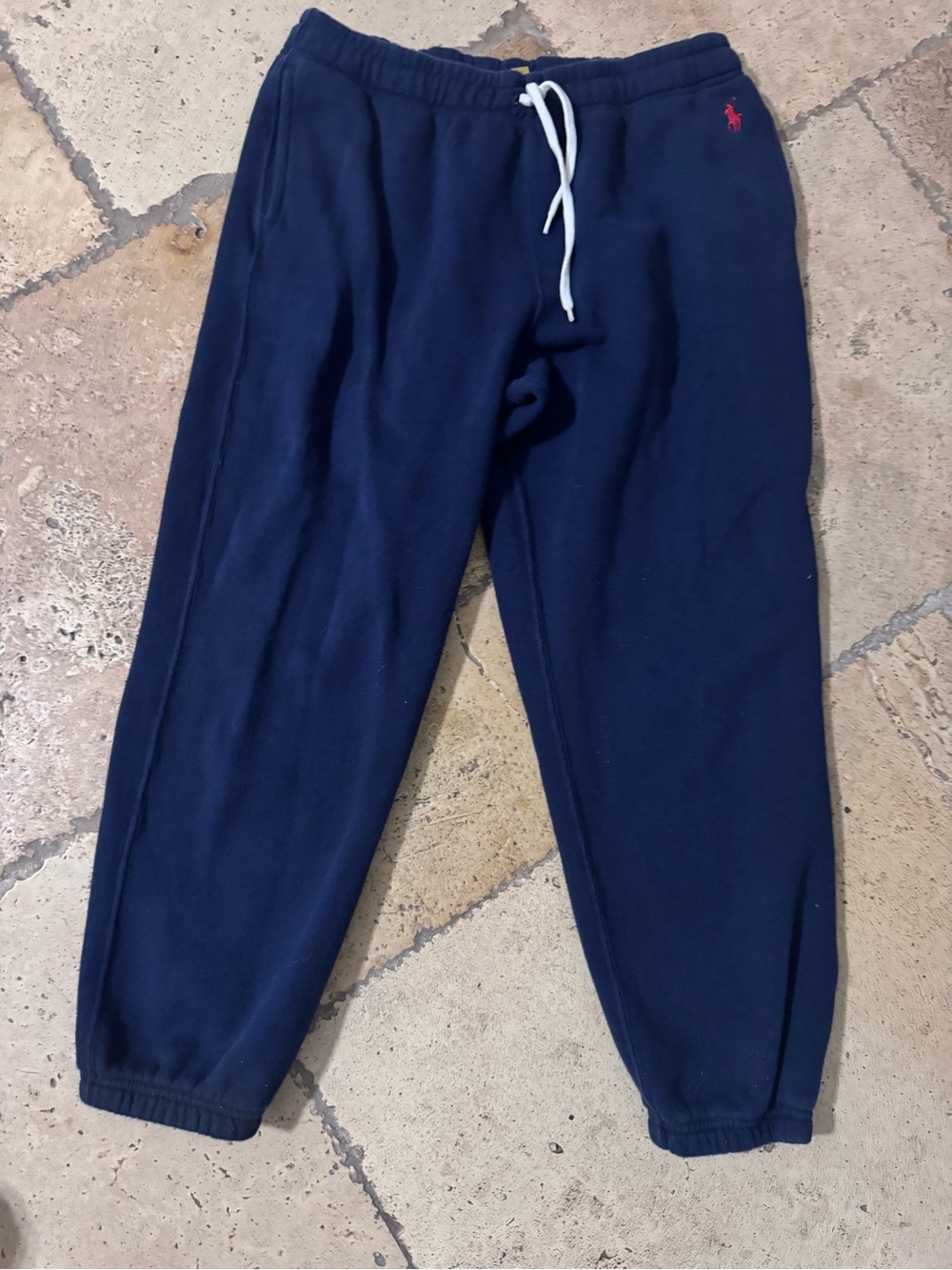 Polo Ralph Lauren Sweatpants Boys Large Blue Fleece Tapered Jogger